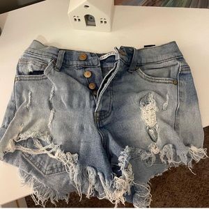 Celebrity jean shorts